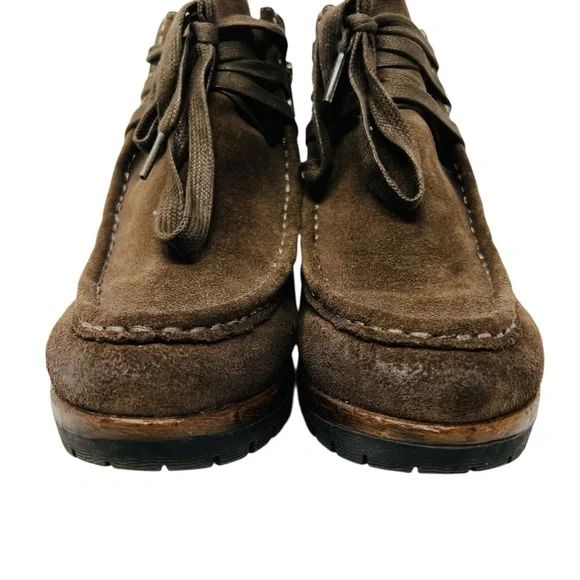 Salvia Brown Suede Ankle Booties - Picture 4 of 10